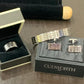 Horizontal Tile Patterned Sterling Silver Cufflinks