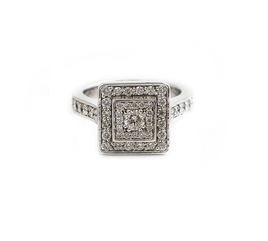 Square Pave Ring